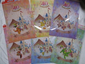 KIRIN original Tokyo Disney resort 40 anniversary clear file all 6 kind set giraffe viva reji