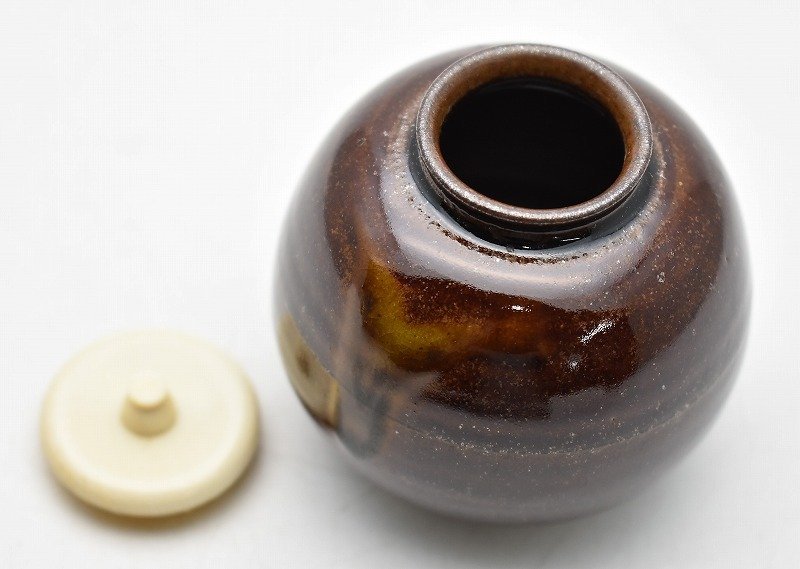 竜E546◇笹田有祥摸福原茄子茶入茶道具仕覆共箱| JChere雅虎拍卖代购