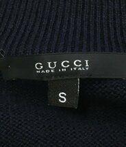 グッチ シルク混 ドライバーズニット フルジップカーディガン メンズ S S GUCCI [0502]_画像3