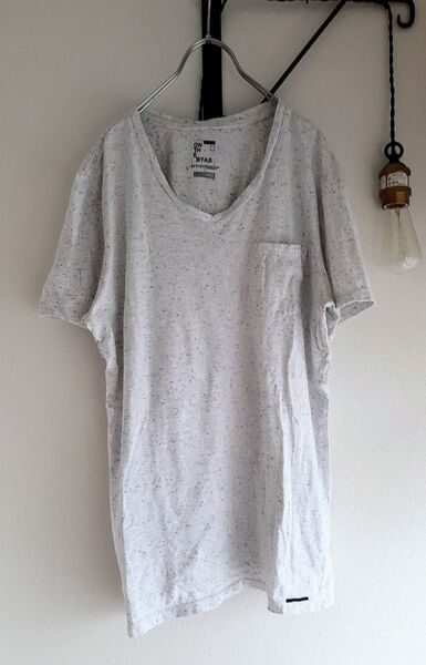 2000s VINTAGE ごま塩 V NECK POCKET T-SHIRT US古着 ON THE BYAS