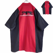 4588/美品 Dickies 半袖 ワークシャツ 2XL●洗濯プレス済●ネコポス可●刺繍PPE PACIFIC PERFORMANCE ENGINEERINGディッキーズ 古着_画像1