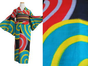  большой .! красочный . шт античный .. кимоно очень большой рисунок retro ..