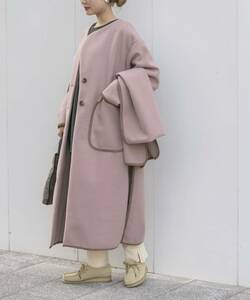  ultimate beautiful goods 21AW UR Lab. Urban Research muffler attaching piping long coat .. feeling. exist piping design . impression .F regular price 18,700 jpy 