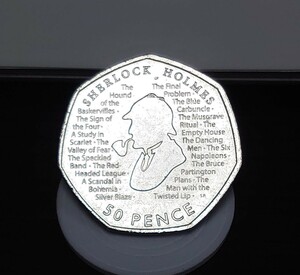 シャーロックホームズ エリザベス女王 イギリス 記念硬貨 コイン 古銭