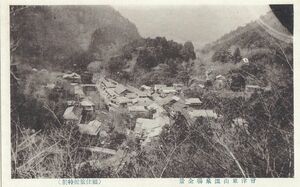 福島 会津 東山温泉場全景★戦前古絵葉書★ｎ758