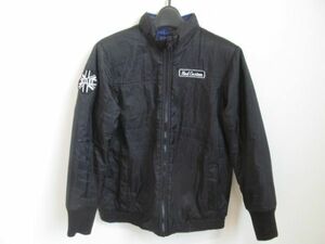 (54377) Lad custom RAD CUSTOM reversible cotton inside Zip jacket black × blue 150.USED