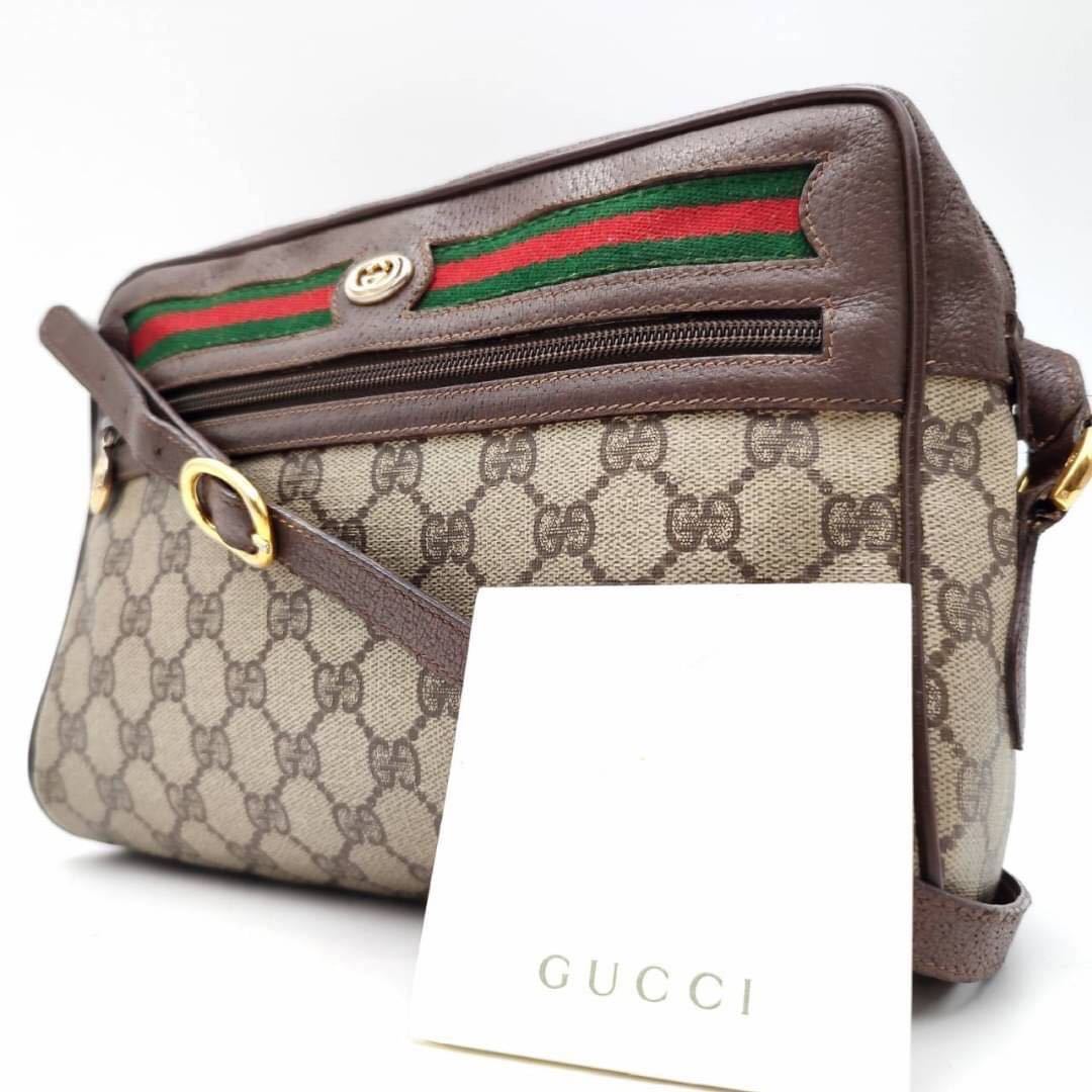 Yahoo!オークション  美品 gucci オールドグッチ gg柄 シェリー