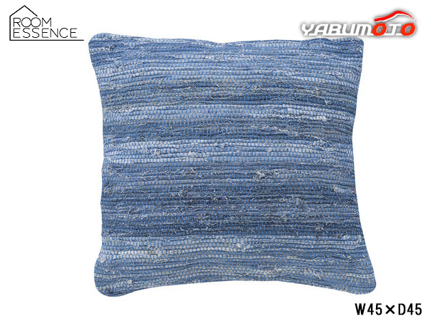 Azumaya Coussin Indigo W45×D45 TTC-331A Coussin vintage fait à la main Élégant Fabricant Livraison gratuite directe, coussin, Général, carré