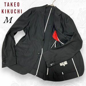 【美品】TAKEO KIKUCHI タケオキクチ シングル テーラード リネン コットン M