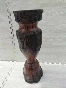 木製 木彫り 花入れ 花瓶 花器 インテリア