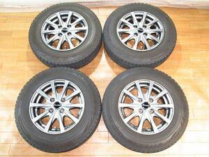 Exceeder 5J-13 off+35 pcd100/4H ハブ径67ミリ VRX2 155/80R13 2019年製 13インチアルミホイール+スタッドレスタイヤ付4本 パッソ/ブーン