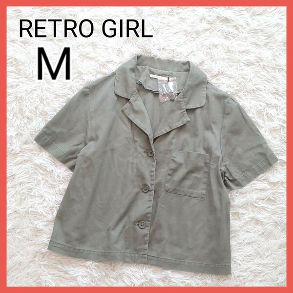 【M】RETRO GIRL　半袖　ショート丈シャツジャケット