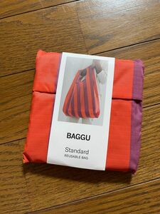 BAGGU STANDARD エコバッグ オレンジ　モーブ　ストライプ　バグー　スタンダード　 バグゥ