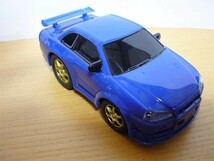 ★激安★即決★中古★日産★NISSAN★スカイライン★SKYLINE★R34★GT-R★V-スペックII★ブルー★プルバックカー★送料２２０円★_画像7