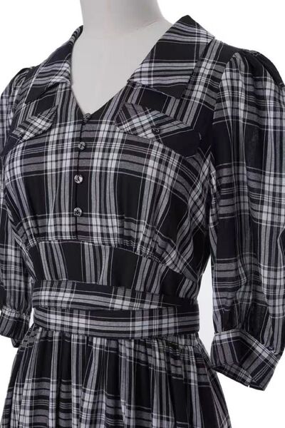 【新品】Bergamo Plaid Tiered Long Dress