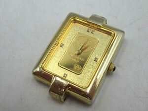 ▲▲999.9 GOLD BAR 1g文字盤 エルジン ELGIN FK-577 腕時計 ケースのみ 中古品 USED 動作品 裏蓋SS FINE GOLD K24▲▲