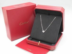 * used Cartier Cartier C Heart ob Cartier necklace 750 K18WG 18 gold 1P diamond diamond white gold jewelry *