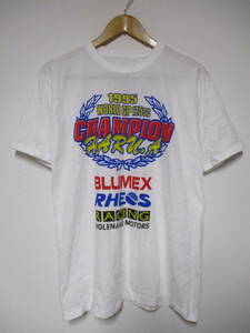 当時物 BLUMEX RHEOS RACING ホンダ 青木治親 ロードレース世界選手権GP125 チャンピオン 1995 Tシャツ