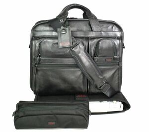 TUMI・トゥミ 96141DH ナパレザー・MID・エキスパンダブル オーガナイザー・コンピュータ・ブリーフ 極美品　931431