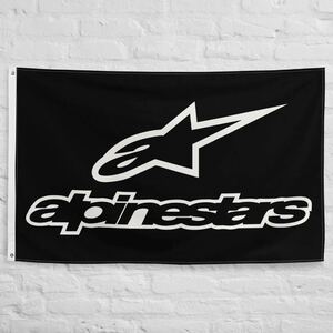 新品 アルパインスターズ alpinestars レーシングフラッグ バナー タペストリー 旗 サーキット MotoGP ガレージ装飾 倉庫 90×150cm