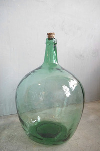 アンティーク　フランス　デミジョンボトル 　A　ガラス　ビン　瓶　店舗什器　フラワーポット　花瓶