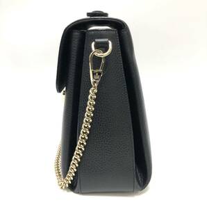 ▼極美品 【GUCCI】グッチ インターロッキングG 2way チェーン ショルダーバッグ レザー 鞄 ブラック 黒 ハンド 510306 RC3840の画像3