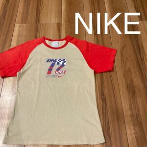 NIKE ナイキ 半袖 Tシャツ ビッグロゴ USA Y2K ラグラン キッズ サイズ150 玉mc1939