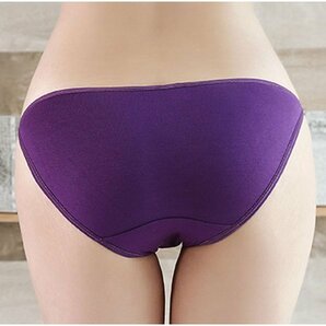 送料無料 デイリーユース用 超浅 ひも ビキニ 紫クロッチ黄緑 Lサイズ ショーツ パンティー pantiesの画像3