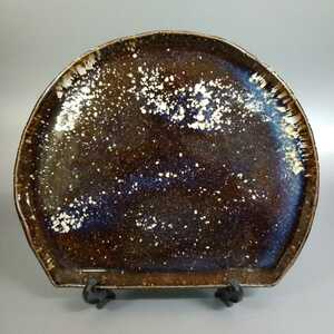 .94) Hagi . mountain root Kiyoshi . Milky Way Hagi half month plate plate plate unused new goods including in a package welcome 
