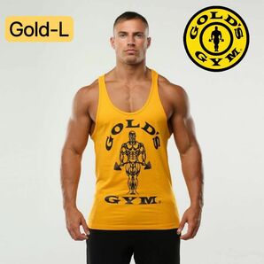 ゴールドジム タンクトップ Golds Gym Muscle Vest-L/YE ゴールドジム TRAINING タンクトップ