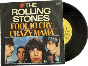 Rolling Stones Fool To Cry/Crazy Mama ローリング・ストーンズ 愚か者の涙/クレイジー・ママ　フランス盤 シングル RS19121