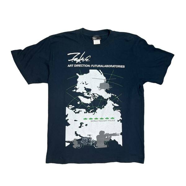 00s FUTURA Tシャツ　スタッシュ　project Dragon 裏原　y2k Tee 日本製　レア　グラフィティ　reacon subware Blue