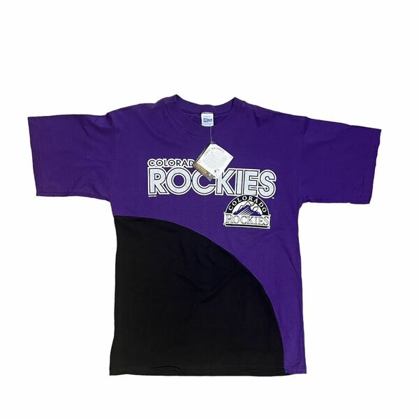 90s MLB Colorado Rockies deadstock USA製 半袖Tシャツ アメリカ製　Salem社製　野球　vintage