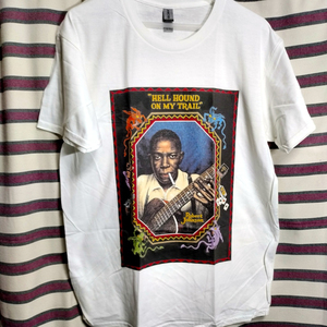 ロバートジョンソン（Robert Johnson) BIGプリントTシャツ b【XLサイズ】送料無料 野村訓市着用 ブルース SON HOUSE ELMORE JAMES