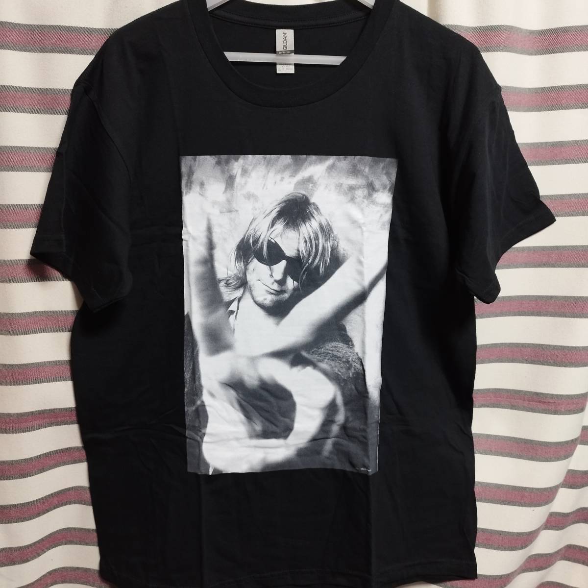 NIRVANA ニルヴァーナ BIGプリント バンドTシャツ【黒 Lサイズ