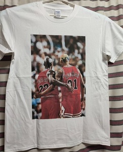 NBA デニスロッドマン DENNIS RODMAN マイケルジョーダン Michael Jordan【Mサイズ】◇BIGプリントTシャツ☆送料無料☆新品