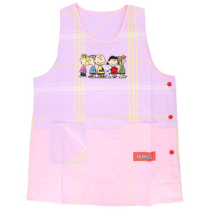 * 30808. purple ..2 * character apron 2L~3L size apron childcare worker character Snoopy Moomin goods large size 