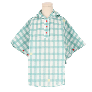 * gingham.MT * XS размер (-90cm) * 392plusm Kids пончо S размер M размер Kids плащ пончо дождь пончо Kappa 