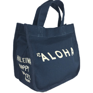 ☆ ALOHA/NAVY ☆ HALEIWA アロハプリント ミニトート ハレイワ ミニトート HALEIWA HAPPY MARKET ハレイワハッピーマーケット