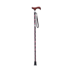 * E-254B. black floral print * love cane E series folding type cane folding love cane E series folding type stick ..tsue