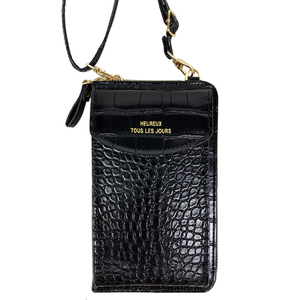 * black ko/ black * vertical imitation leather covered . purse shoulder . purse shoulder smartphone smartphone shoulder smartphone pouch Mini shoulder bag 