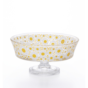 * flower .../ yellow * desert plate . type *ate rear retro with legs desert plate deep type . type ate rear retro desert cup glass 