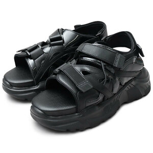 ☆ BLACK ☆ S(25.0-25.5cm) ☆ TRACK SANDALS グラベラ サンダル glabella GLBT-266 スポーツサンダル 厚底サンダル メンズ