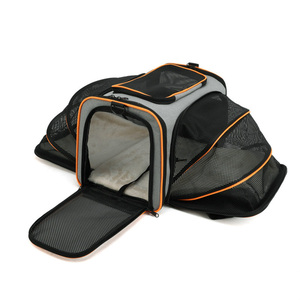 * gray × orange * pet bag lypetbag86 pet Carry dog cat small size dog medium sized dog pretty light weight pet carry bag carry bag 