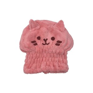 * pink * hair dry cat towel cap adult hair dry cat hair dry towel hair dry cap . water towel 