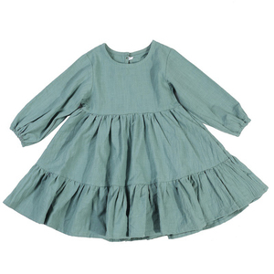 ☆ スモークブルー ☆ 100cm ☆ ワンピース キッズ 春秋 konepiece061 子供服 ワンピース ベビー服 女の子 ベビー 赤ちゃん 春 秋