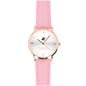 * pkg/ silver / pink * BEVERLY HILLS POLO CLUB wristwatch 36mm wristwatch men's lady's brand POLO CLUB Polo Club stylish adult 