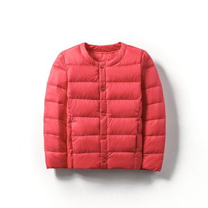 * red * 120cm * winter down jacket Kids pk20789 down jacket Kids down light warm crew neck no color 