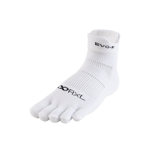 * white * L(26-28cm) *a-ru L RxL SOCKS RNS5004 EVO-FM 5 fingers middle height RxLa-ru L socks running Short 