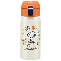 ☆ SNOOPY ☆ ステンレスワンタッチボトル 350ml STOT3 スケーター 水筒 キッズ ワンタッチ 350ml ステンレスボトル マグボトル_画像1